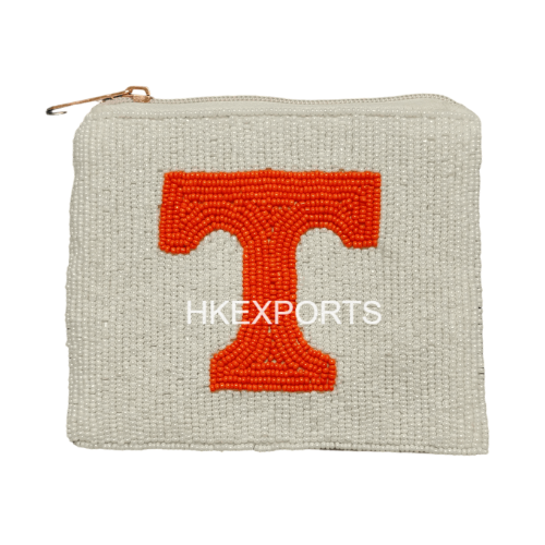 University of Tennessee Football Gameday Beaded Coin Purse - Stylish Mini Bag with UT Vols Team Pride for Fanatic Game Day Fashion