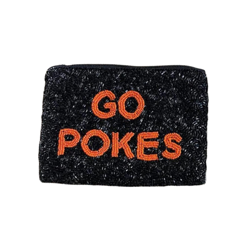 Elevate Your Fan Fashion: Go Pokes Gameday Beaded Coin Purse