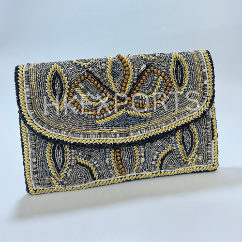 Luxe Handcrafted Beaded Evening Purse - Exquisite Crystal Accents, Statement Clutch for Special Occasions