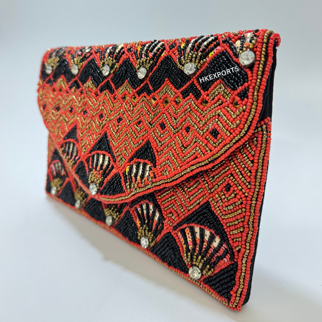 Artisan-Crafted Beaded Clutch: Elevate Your Style with Handmade Elegance and Modern Flai