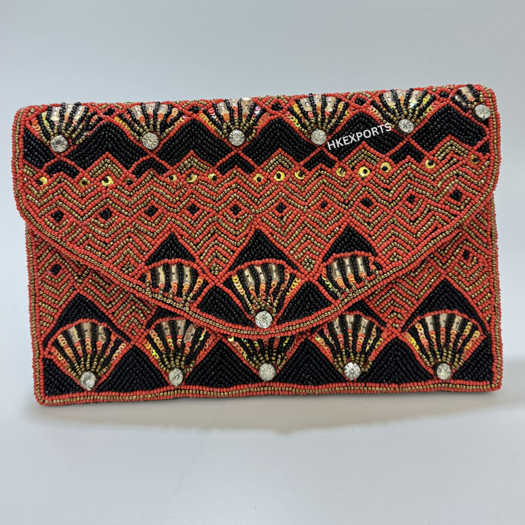 Artisan-Crafted Beaded Clutch: Elevate Your Style with Handmade Elegance and Modern Flai