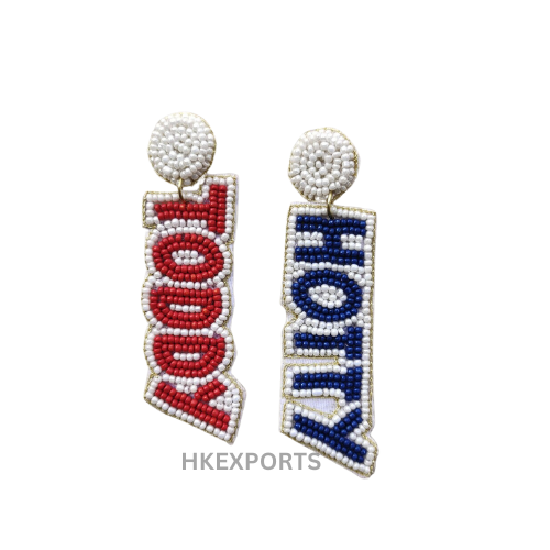 Hotty Toddy Handmade Beaded Earrings - Show Your Rebel Spirit with Style!