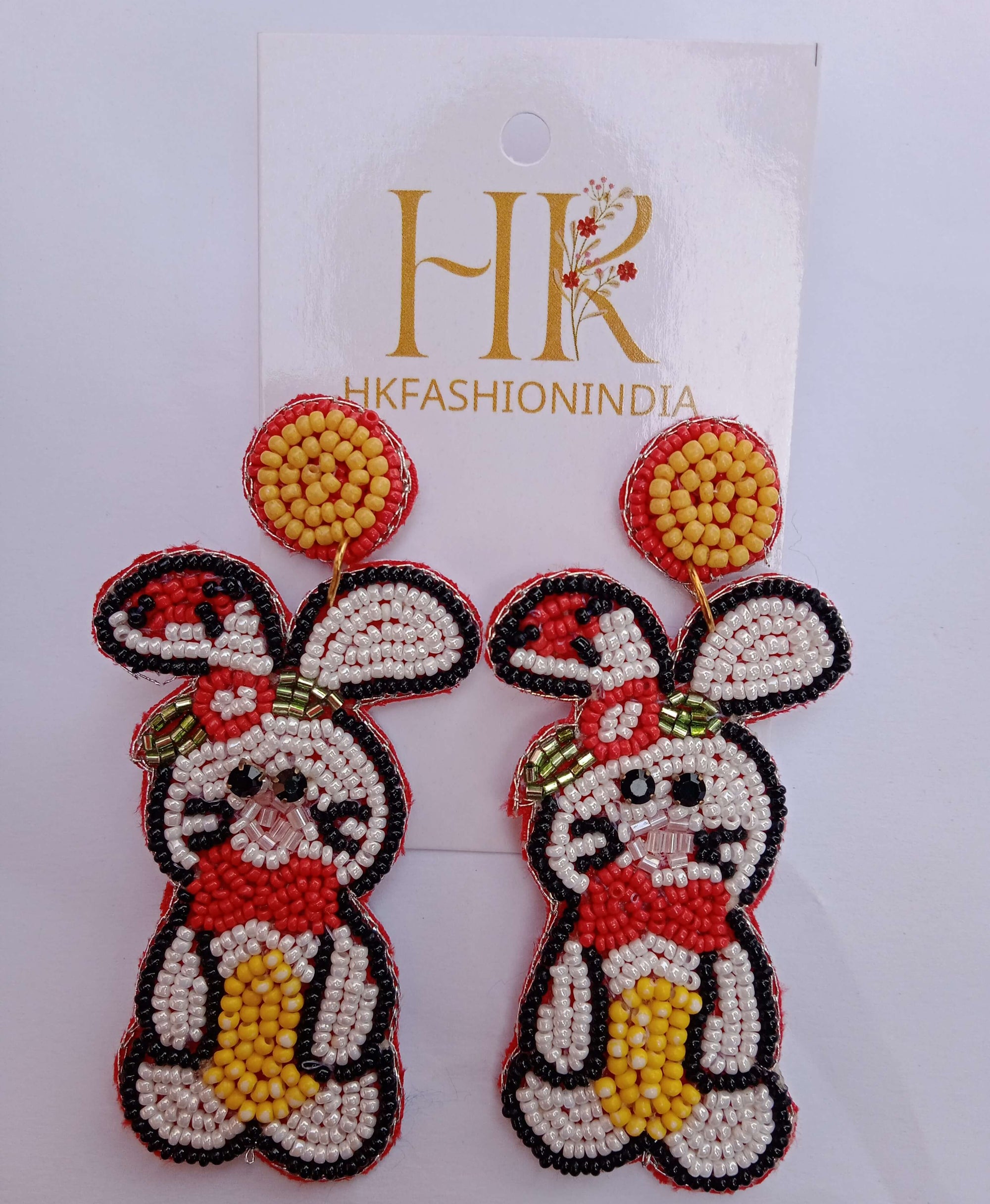 Flaunt Your Easter Spirit with Flirty Bunny Beaded Earrings - Playful Accessories for a Hoppy Holiday!