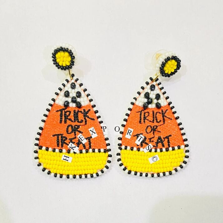 Spooky Charm Halloween Beaded Earrings