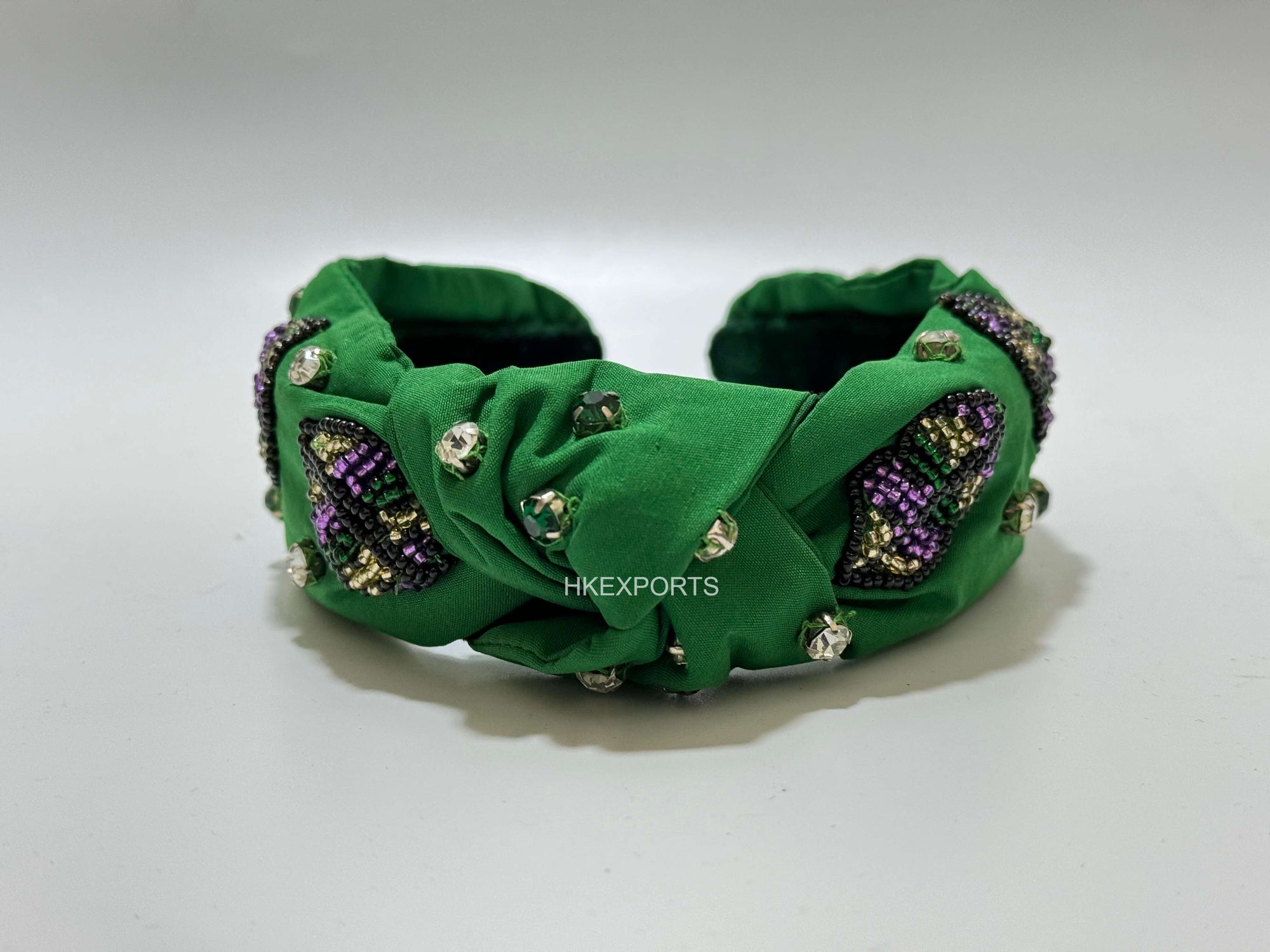 Mardi Gras Extravaganza Beaded Headband: Vibrant Carnival Elegance for Festive Fashionistas
