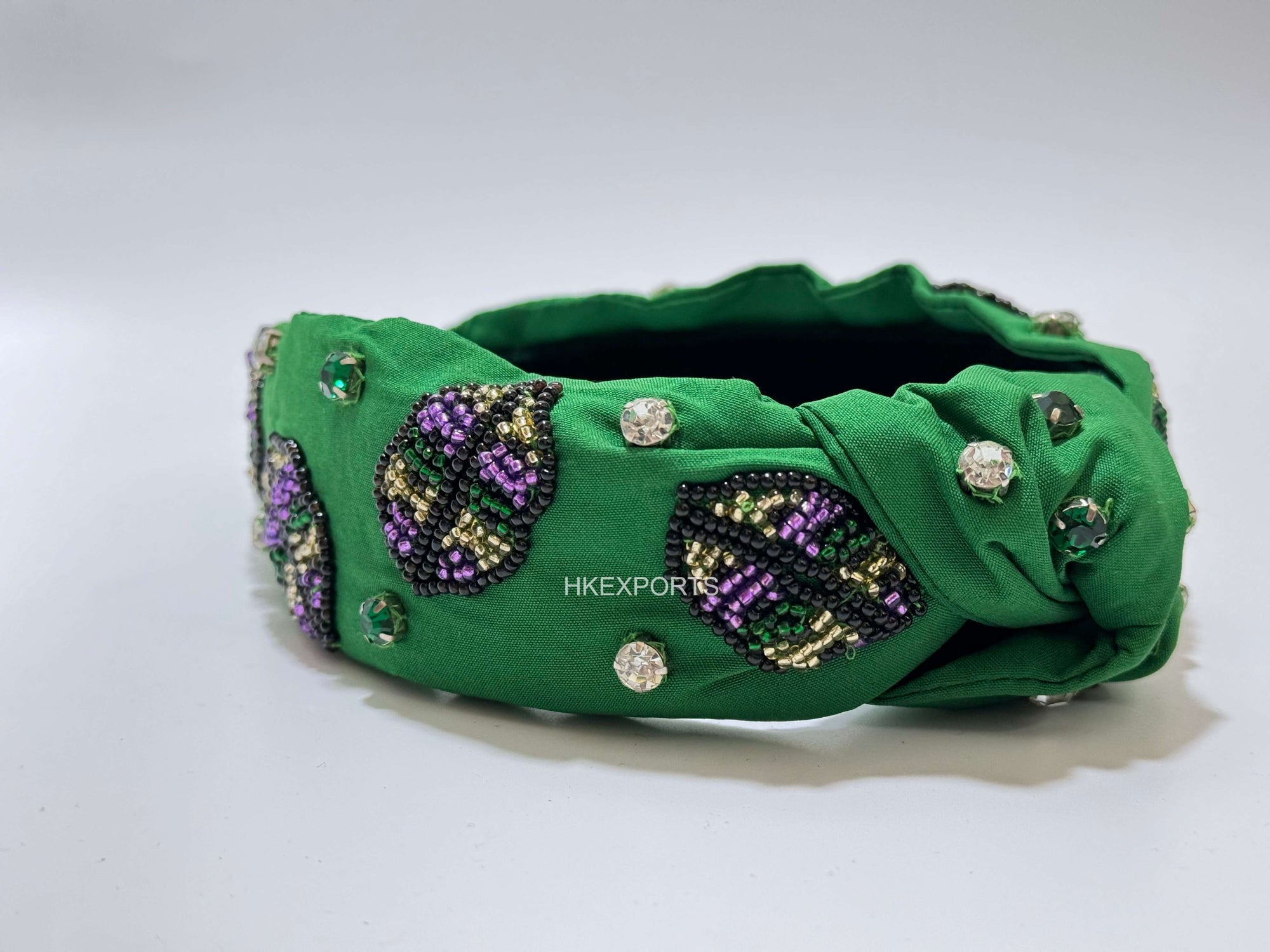 Mardi Gras Extravaganza Beaded Headband: Vibrant Carnival Elegance for Festive Fashionistas