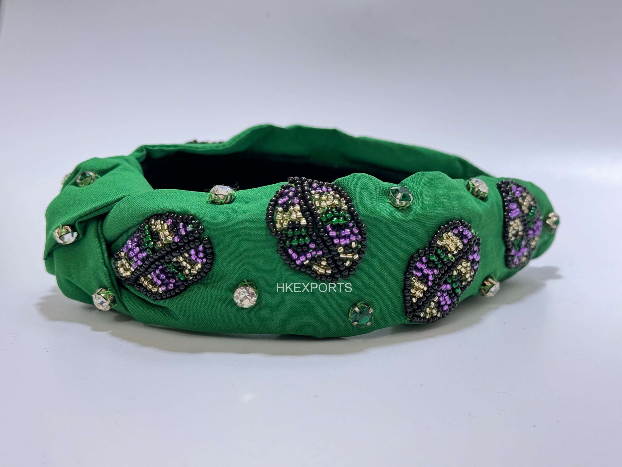 Mardi Gras Extravaganza Beaded Headband: Vibrant Carnival Elegance for Festive Fashionistas