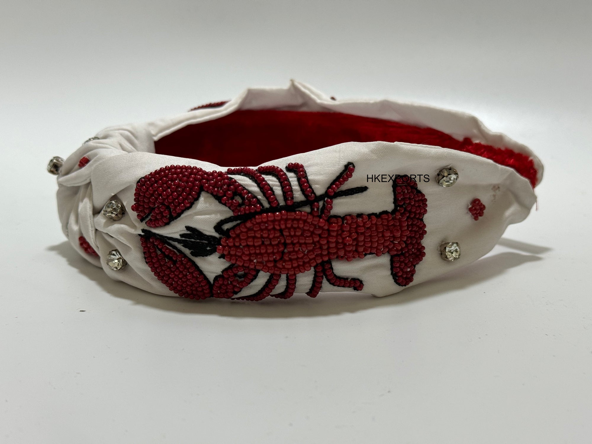 Mardi Gras Magic: Handcrafted Lobster Beaded Headband for Festive Celebrations