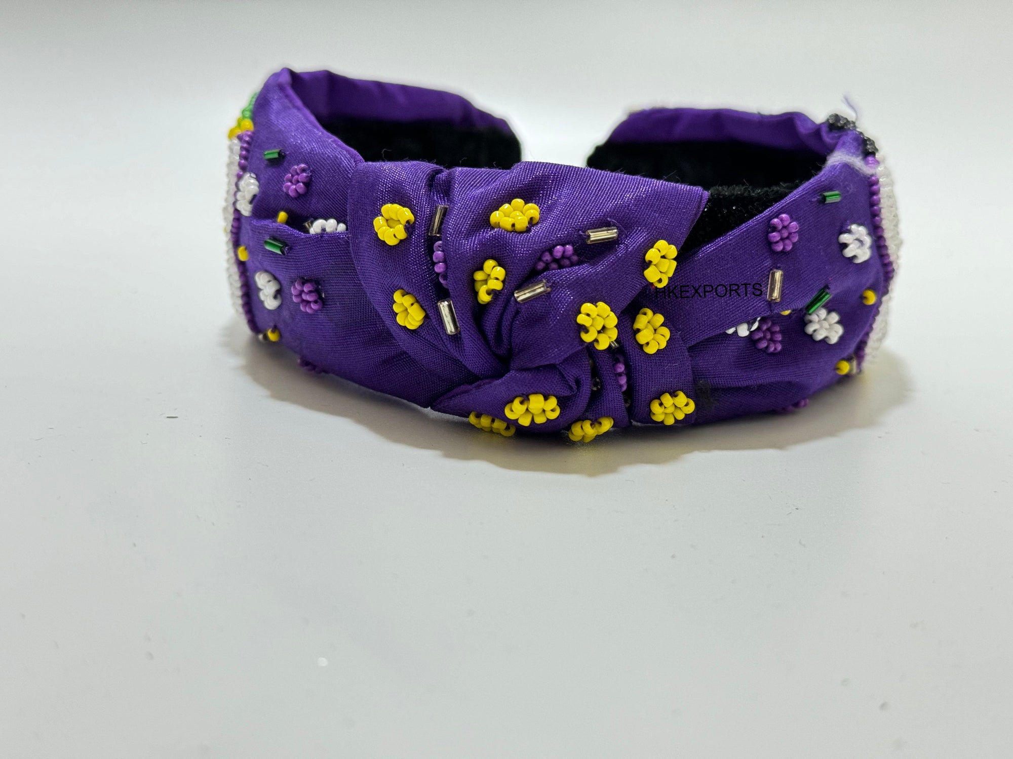 Mardi Gras Marching Boot Beaded Headband: Step Out in Style This Fat Tuesday!