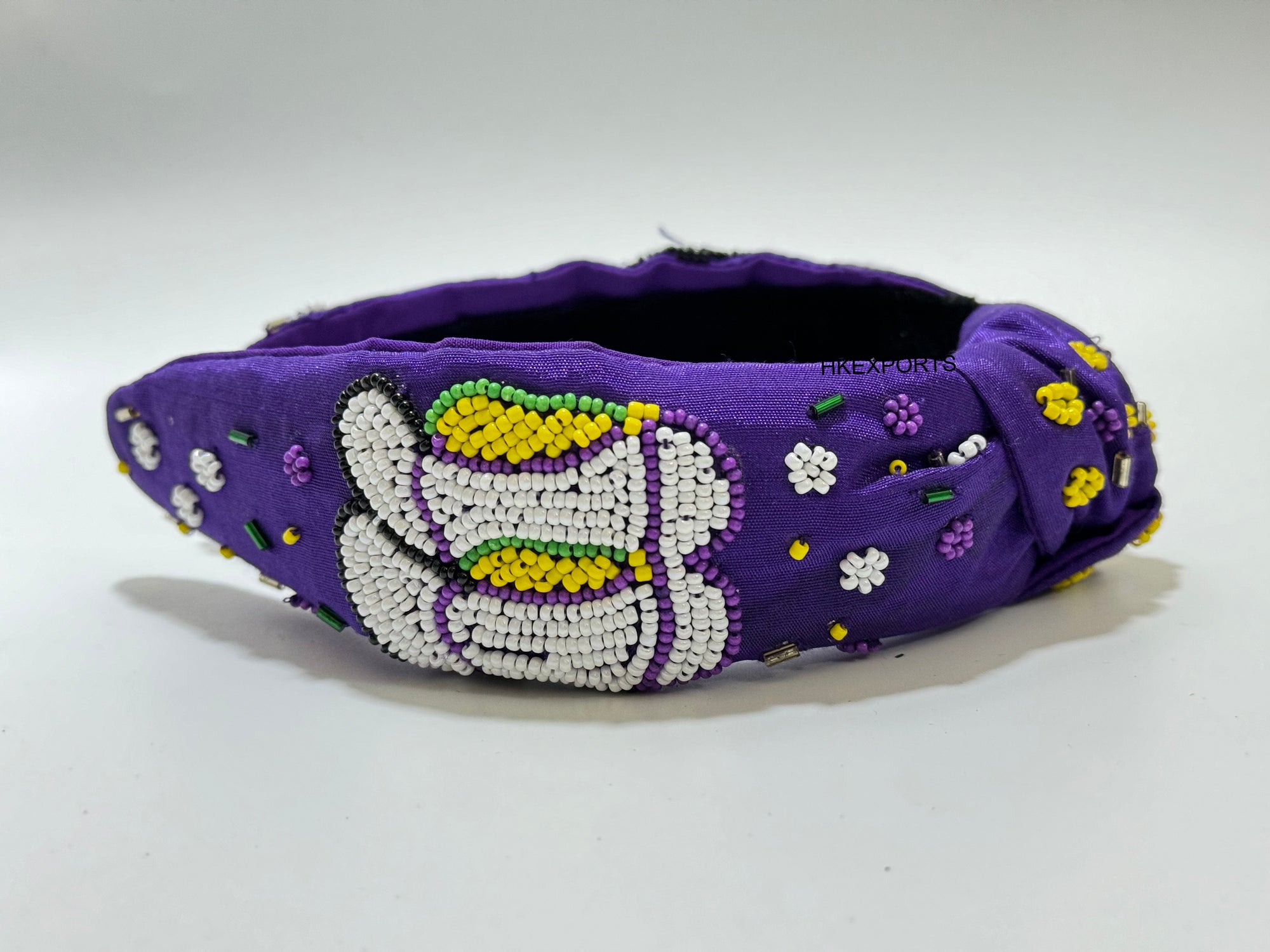 Mardi Gras Marching Boot Beaded Headband: Step Out in Style This Fat Tuesday!