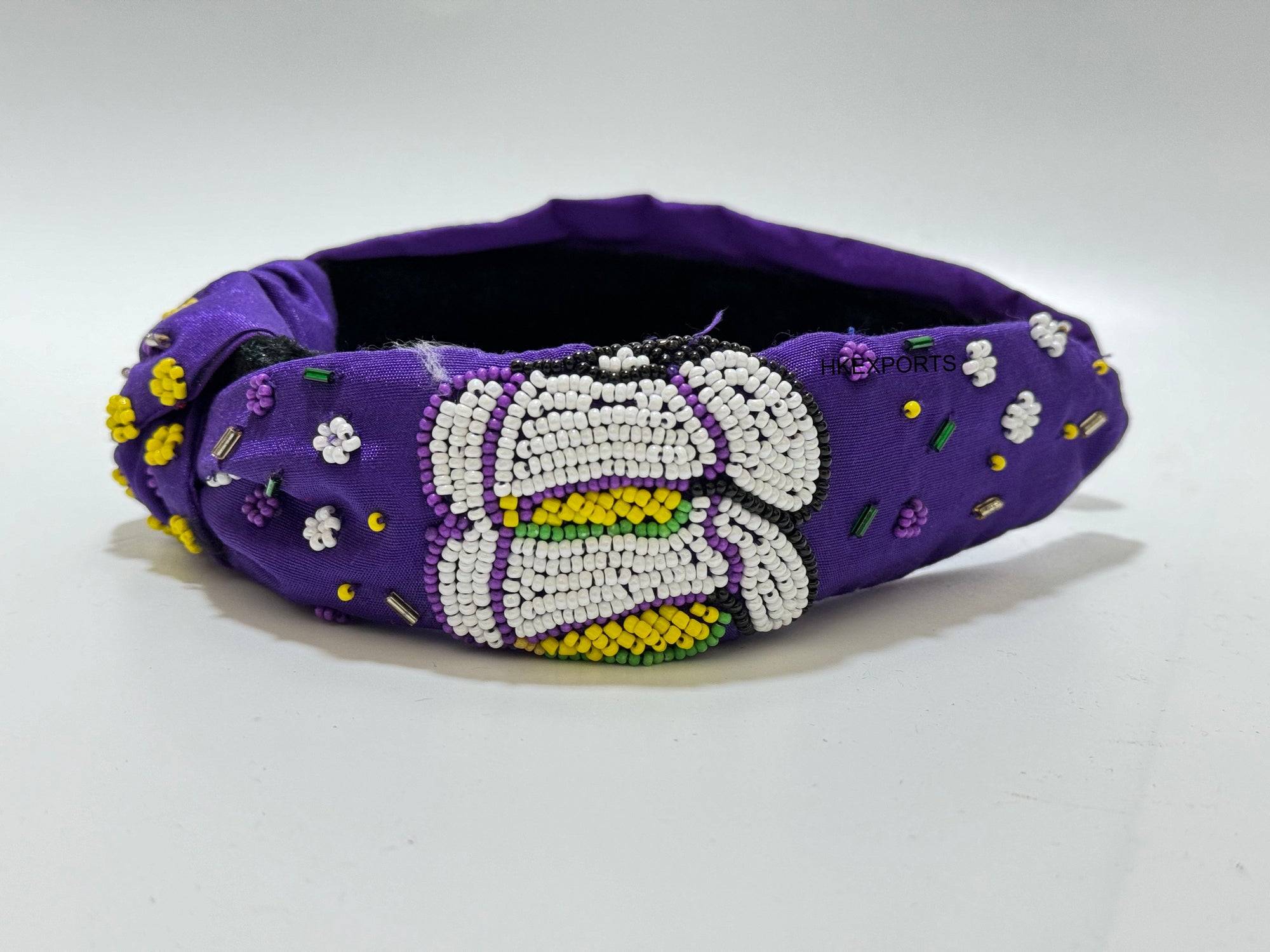 Mardi Gras Marching Boot Beaded Headband: Step Out in Style This Fat Tuesday!
