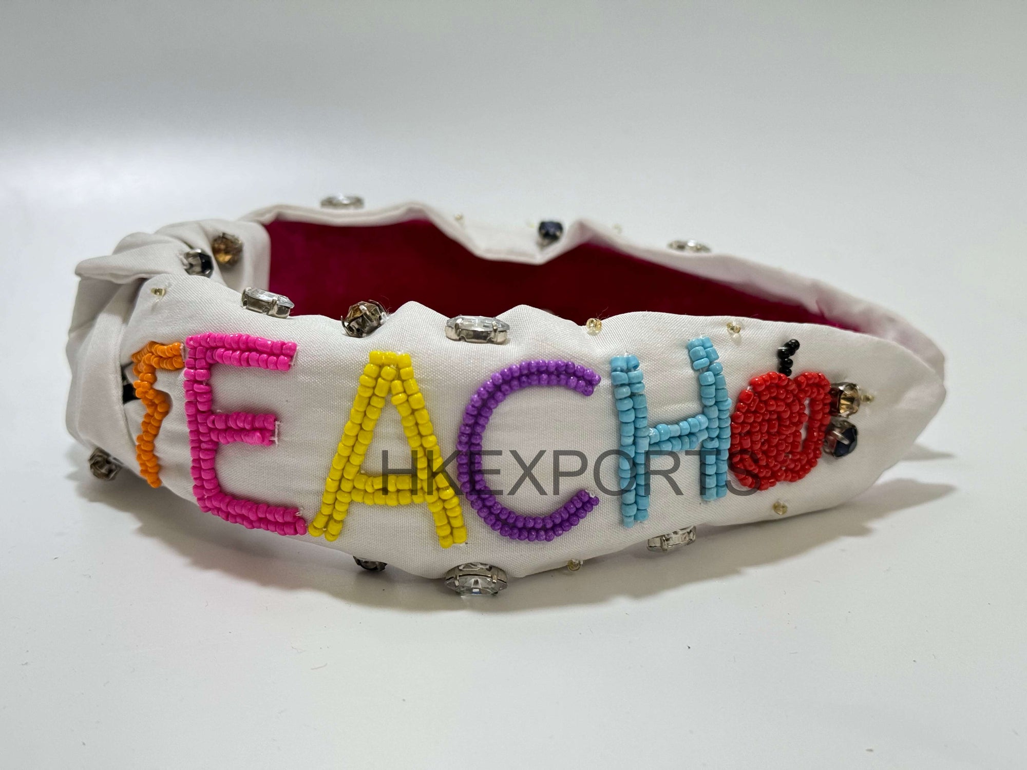 TEACHER Beaded Headband A Stylish Tribute to Knowledge and Style