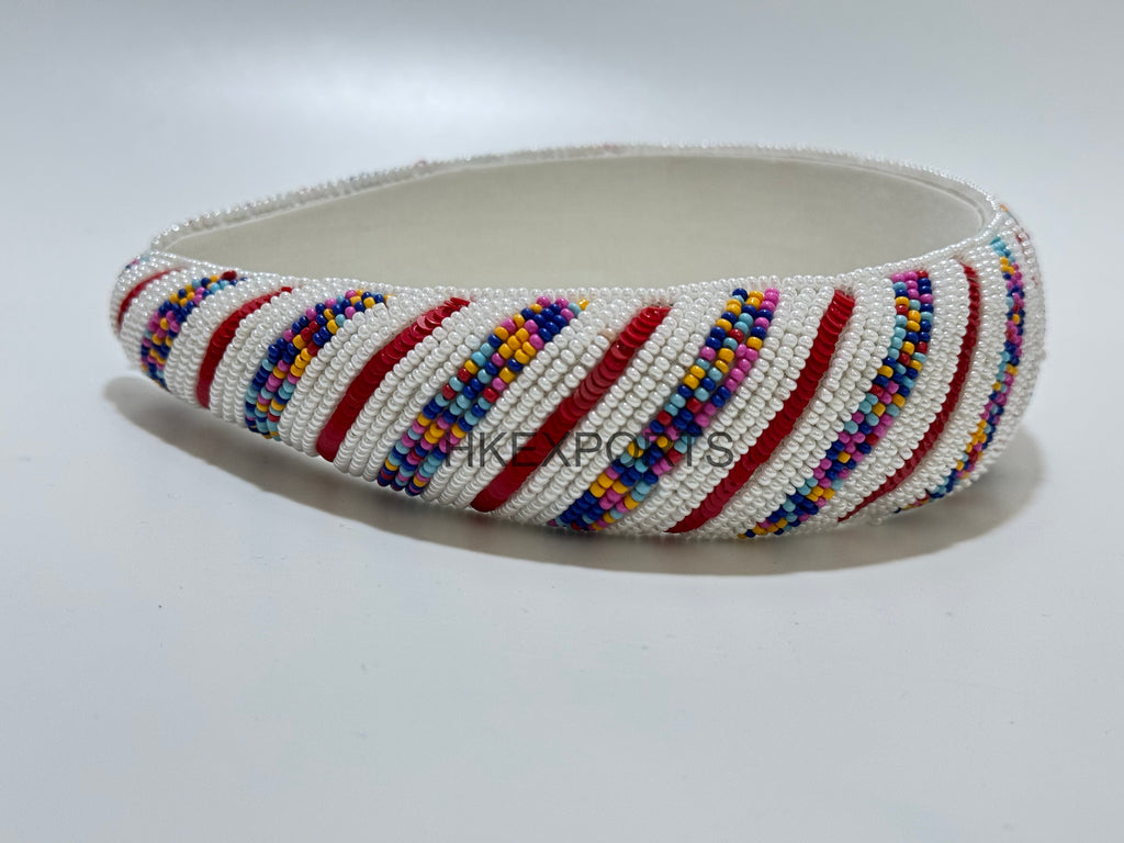 Dazzling Multicolor Bohemian Chic Beaded Headband for Festivals & Events - Sparkle and Shine with this Unique Accessory!