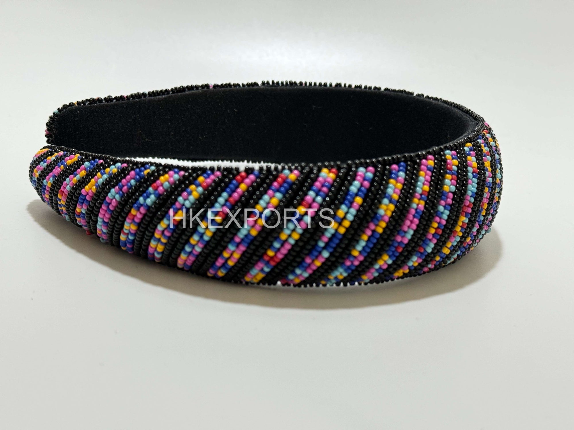 Vibrant Harmony Multicolor Embroidered and Beaded Floral Headband
