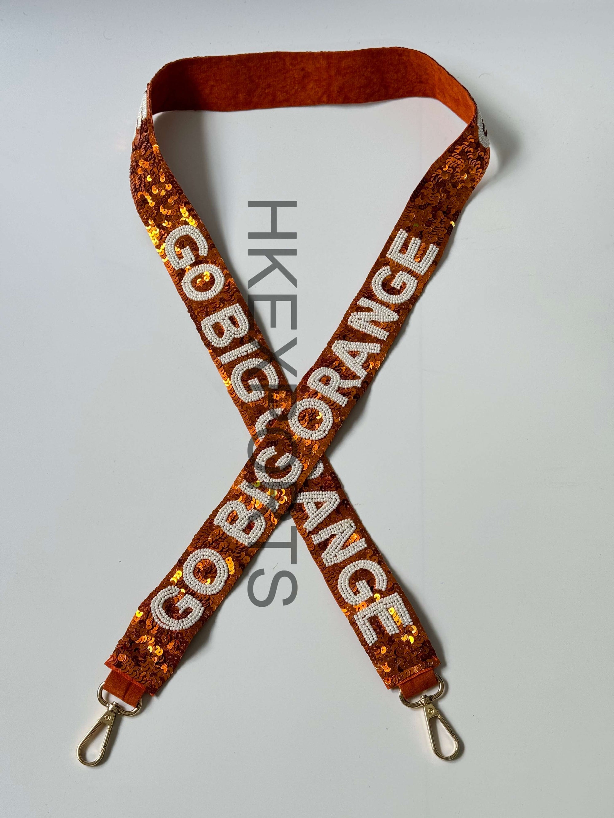GO BIG ORANGE Gameday Beaded Strap - Handcrafted Statement Accessory for Ultimate Orange & White Spirit