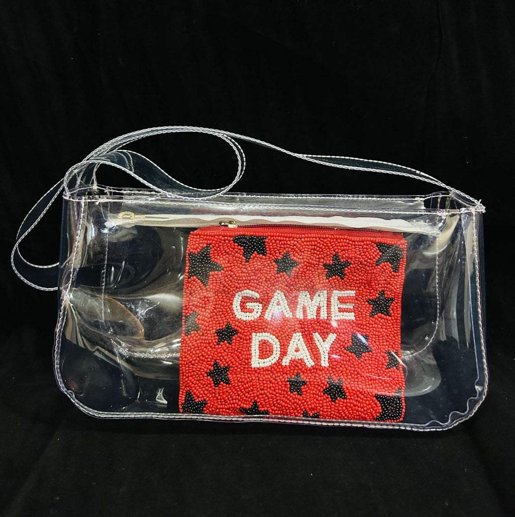 Gameday Clear Stadium-Approved Bag, Custom Team Colors Bag with Coin Purse or Headbands
