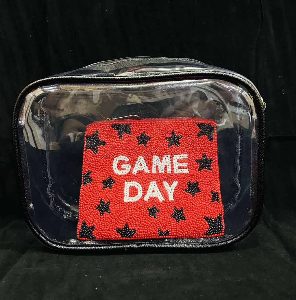 Clear Stadium-Approved Bag for Gameday, Custom Team Colors Bag with Coin Purse or Headbands (Copy)