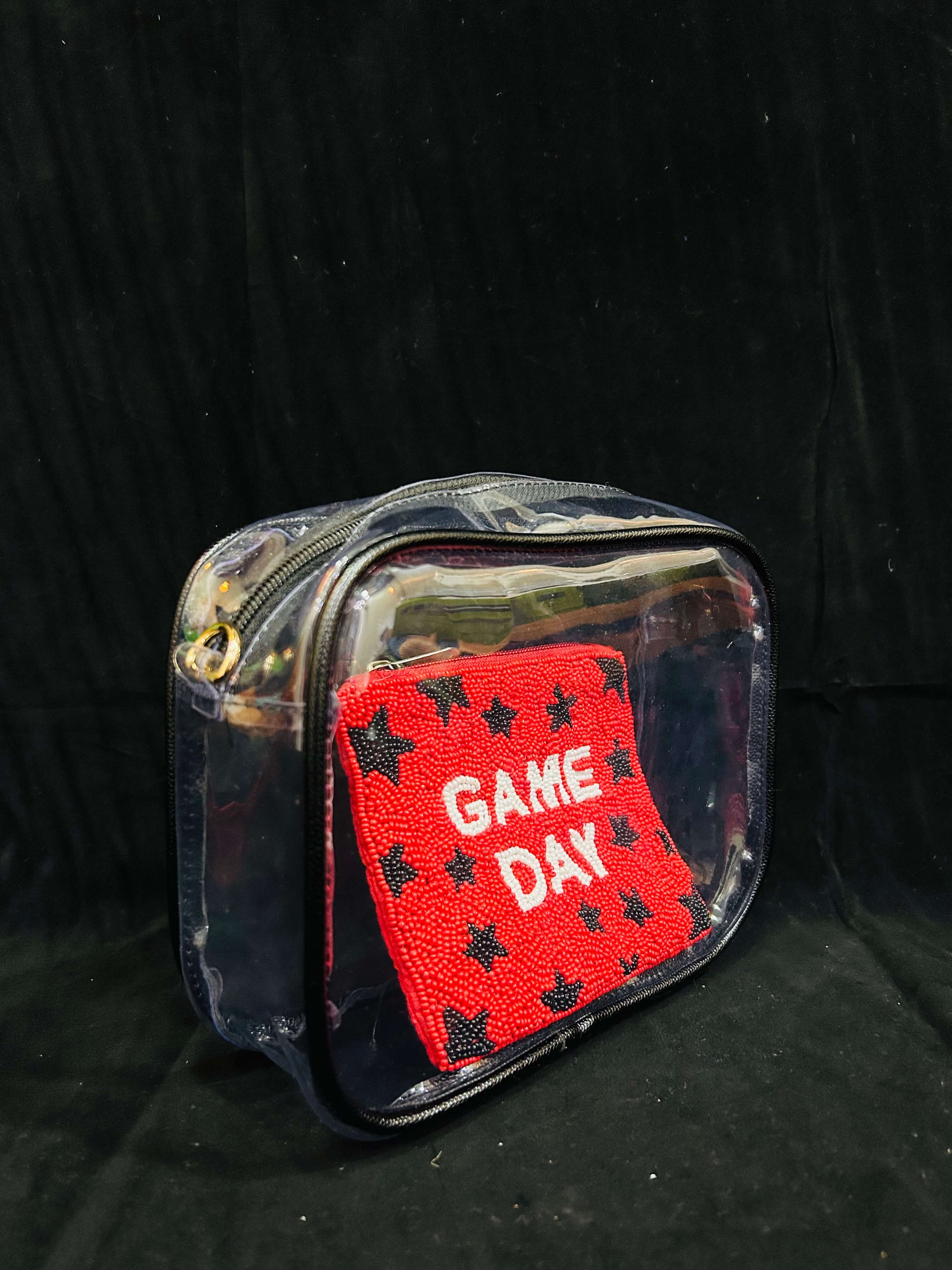 Clear Stadium-Approved Bag for Gameday, Custom Team Colors Bag with Coin Purse or Headbands (Copy)