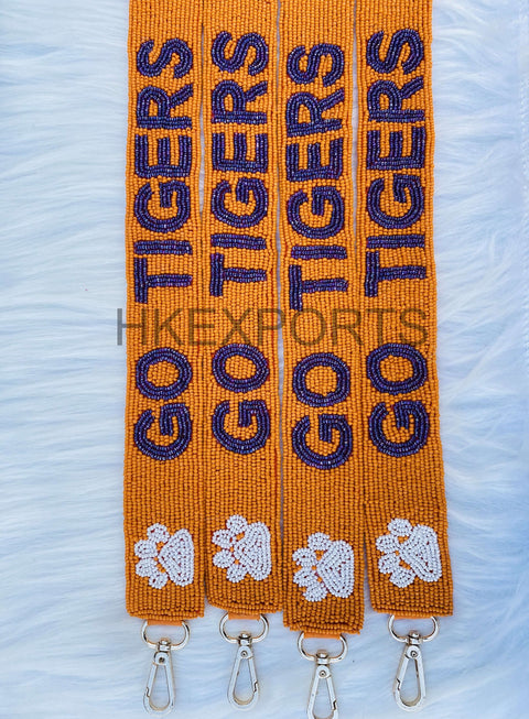 GO TIGERS Gameday Beaded Strap - Show Your Team Spirit in Style!