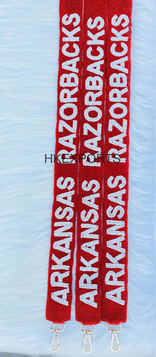 ARAKANSAS Gameday Beaded Strap - Elevate Your Razorback Pride with Style!