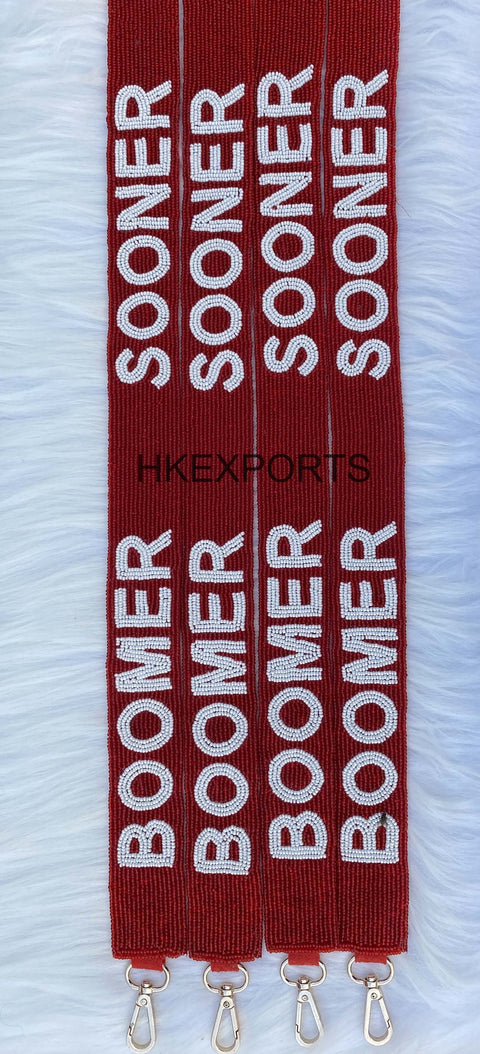 BOOMER SOONER Gameday Beaded Strap - Show Your Team Spirit in Style!