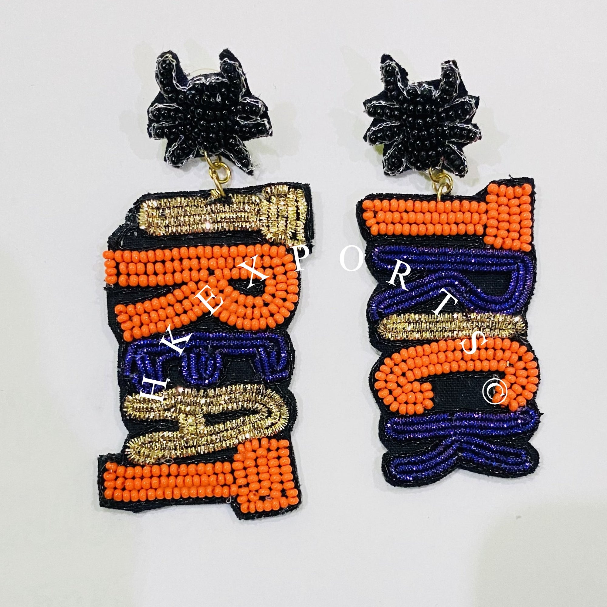 Trick or Treat Halloween Beaded Earrings - Spooky and Stylish Costume Accessories