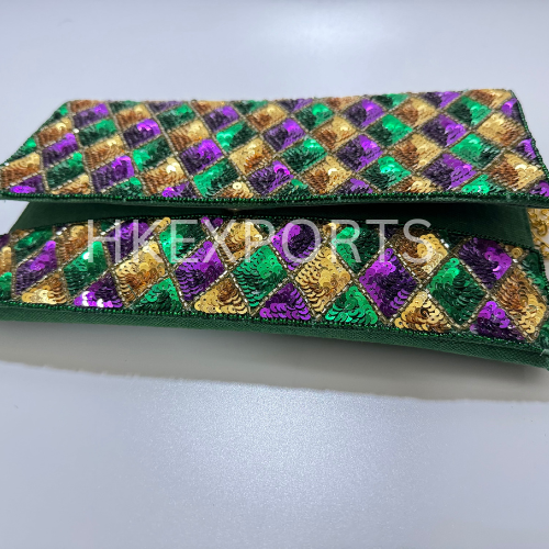 Enchanting Elegance Mardi Gras Beaded Purse A Symphony of Colors and Style