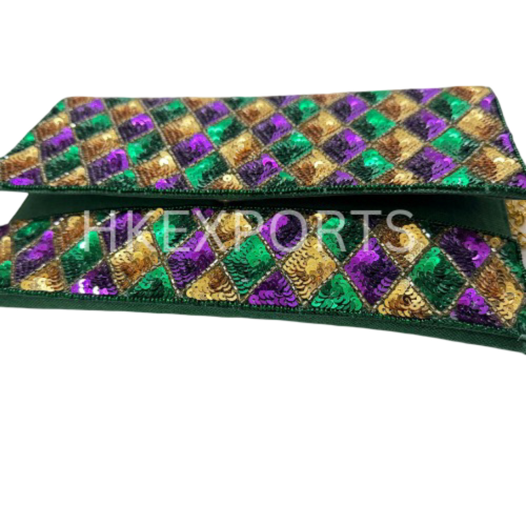 Enchanting Elegance Mardi Gras Beaded Purse A Symphony of Colors and Style