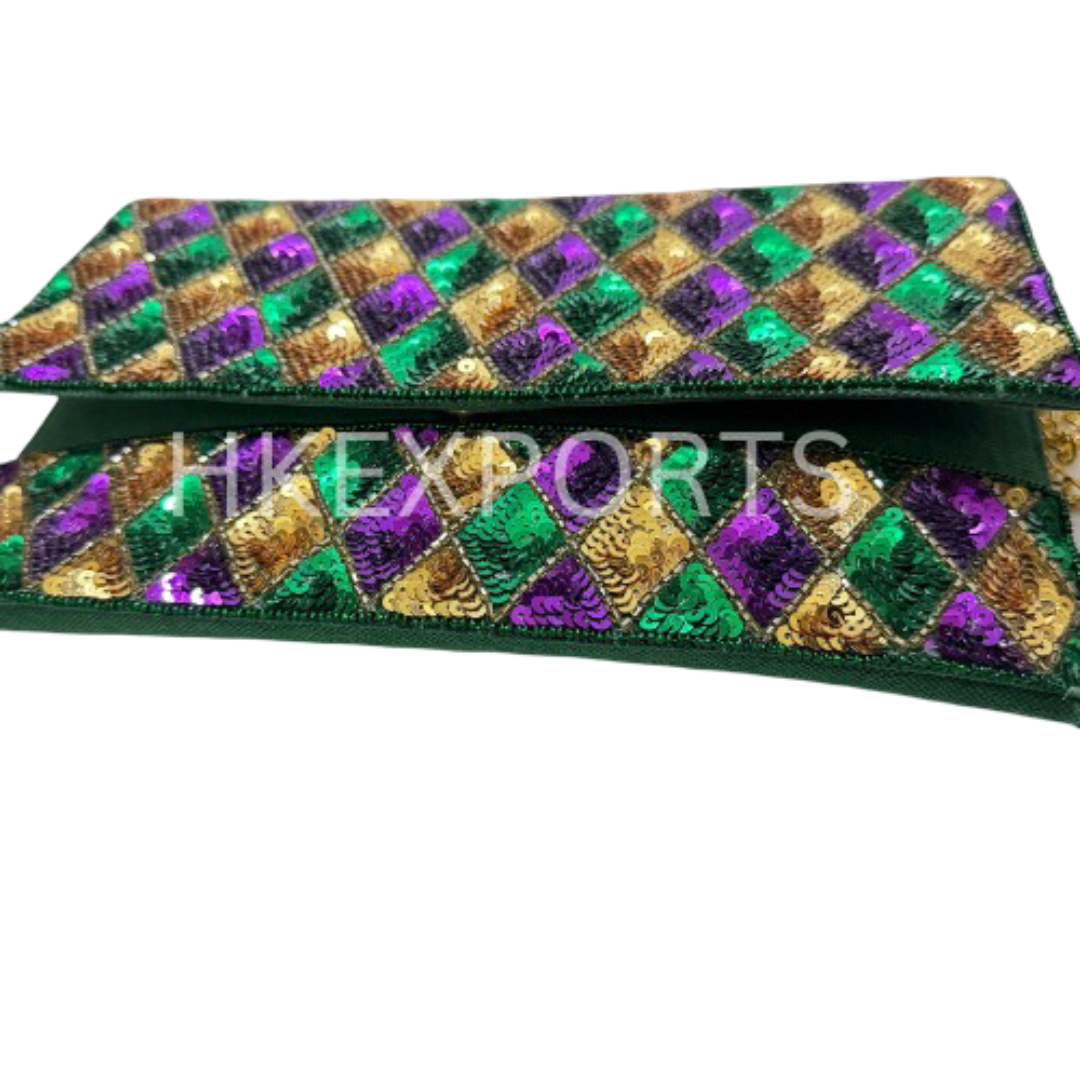 Enchanting Elegance Mardi Gras Beaded Purse A Symphony of Colors and Style