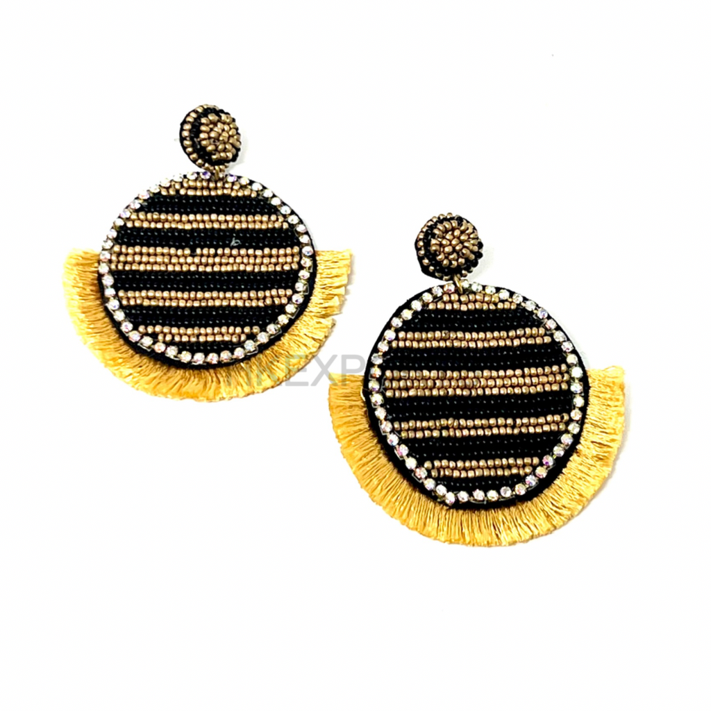 WHO DAT Gameday Beaded Earrings - Flaunt Your Saints Spirit!
