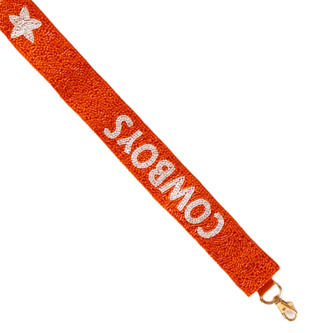 Cowboys Orange Gameday Beaded Purse Strap