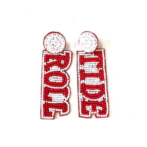 University of Alabama Roll Tide Beaded Earrings: Stylish Team Spirit for Crimson Tide Fans