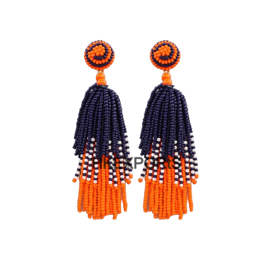 Crimson Tide Gameday Glam: Handcrafted Beaded Earrings for University of Alabama Fans