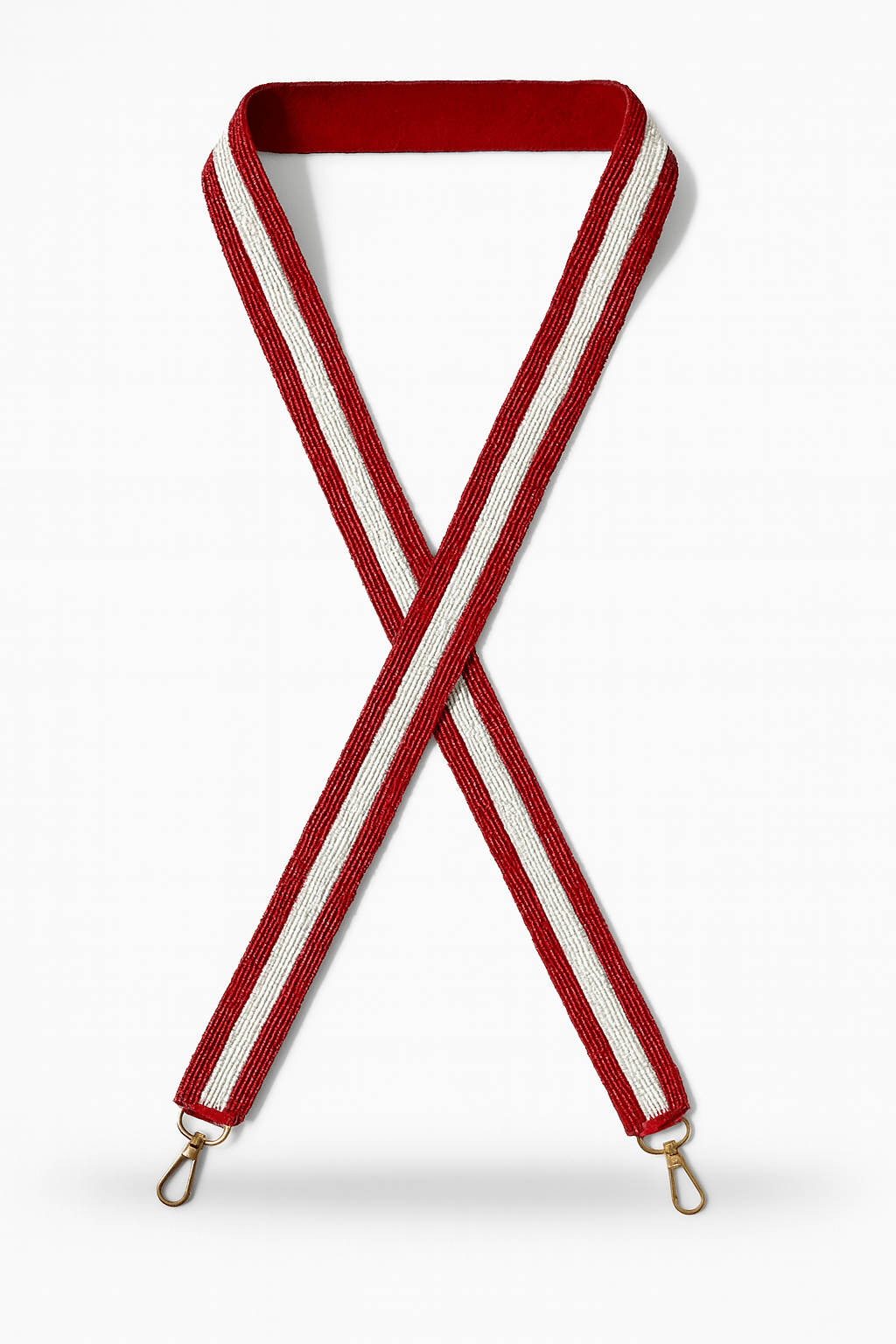 Maroon and White Gameday Beaded Strap Stylish Elegance for True Fans!