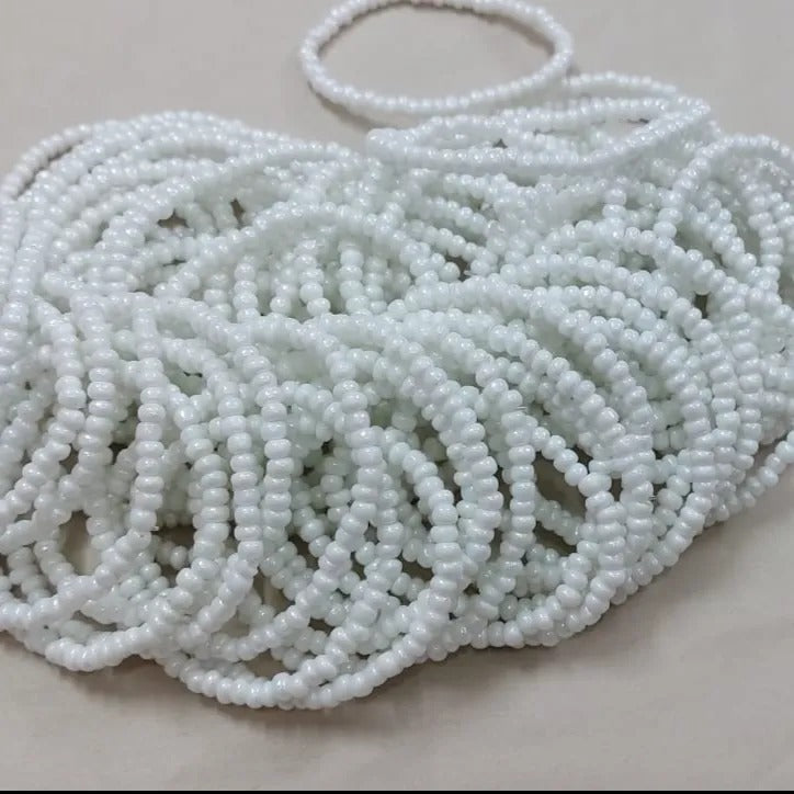 Classic White Beaded Bracelet