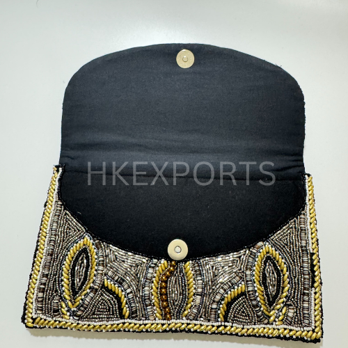 Luxe Handcrafted Beaded Evening Purse - Exquisite Crystal Accents, Statement Clutch for Special Occasions