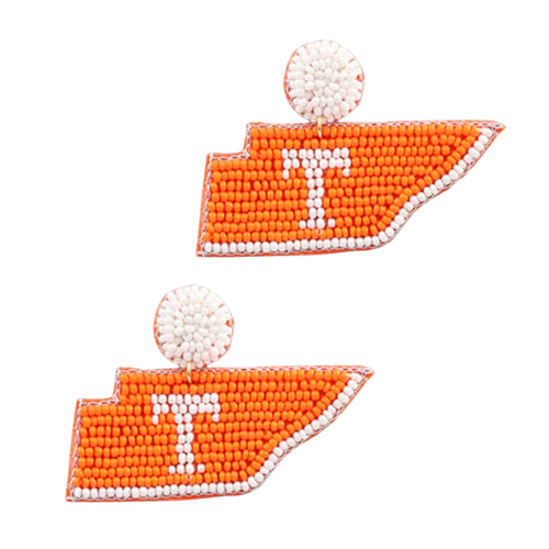 Volunteer Pride Shines Bright with Tennessee University Beaded Earrings - Show Your Team Spirit!