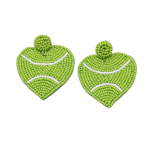 Sporty Chic: Seed Bead Earrings with Tennis, Basketball, and Baseball Themes - Show Your Love for the Game!