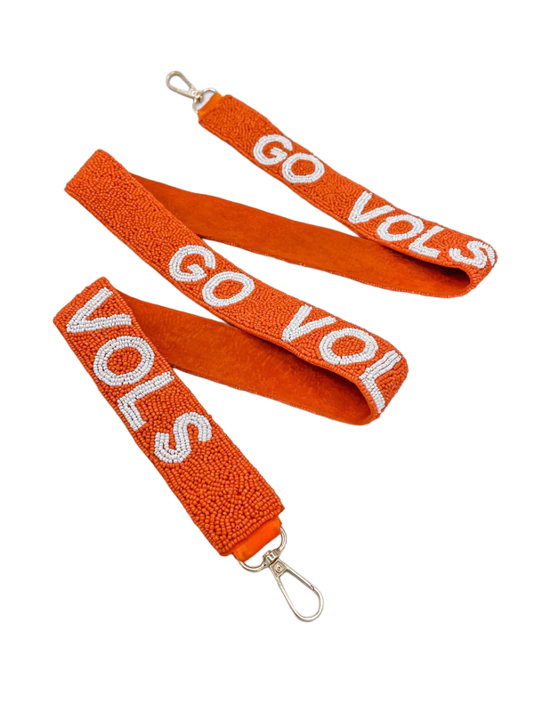 Tennessee University Go Vols Beaded Purse Strap - Show Your Team Spirit in Style!