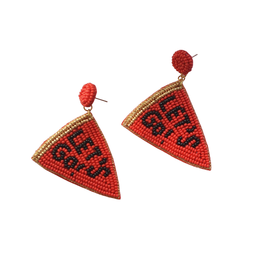 Let's Go Gameday Sparkle: Handcrafted Beaded Earrings for True Fans