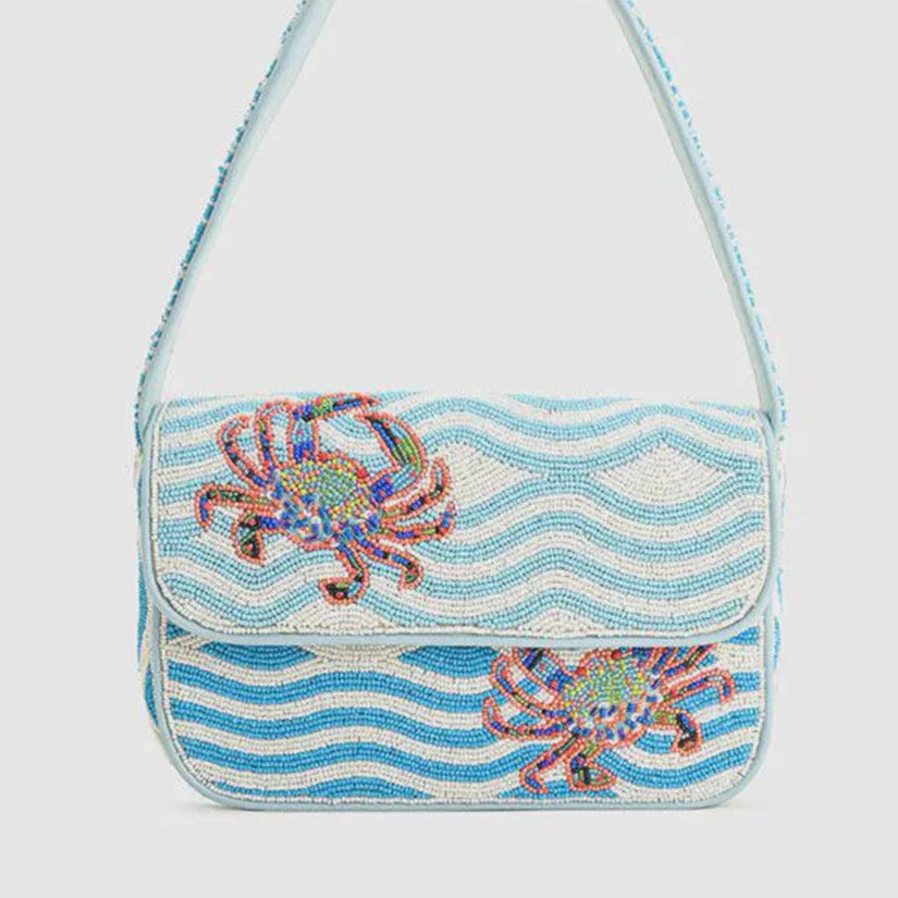 Beaded Crab Shoulder Bag