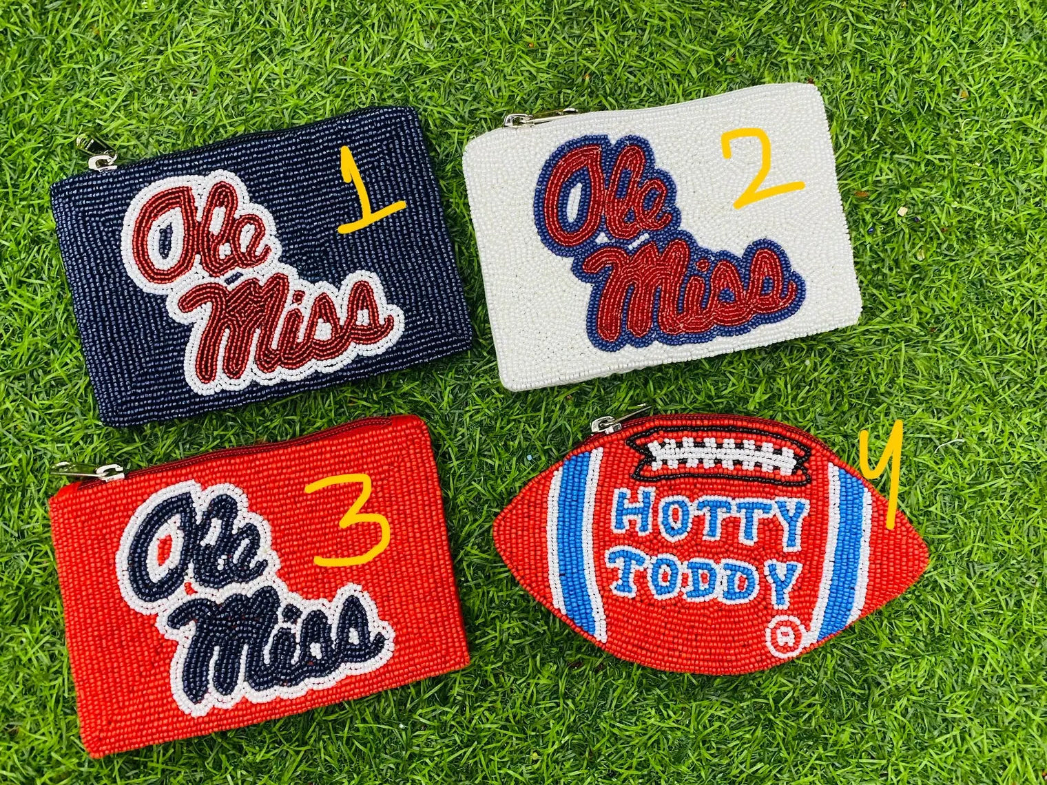 Beaded Game Day purse Handmade Purse for Sports Fans