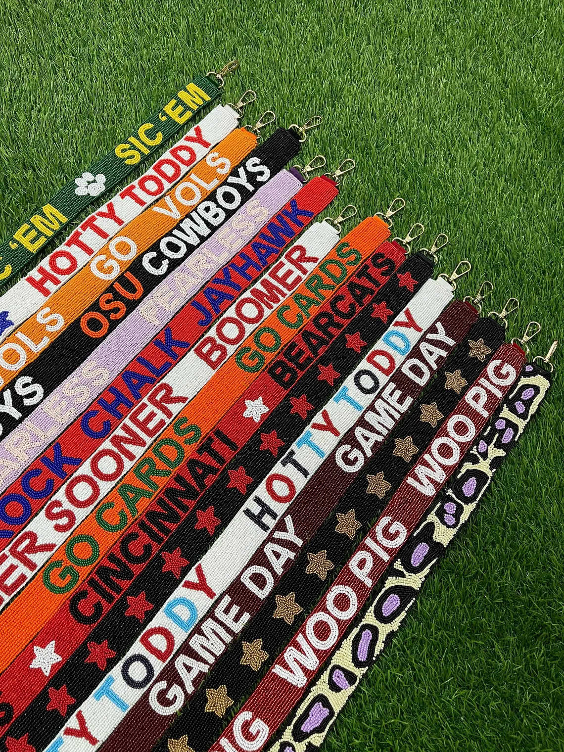 HOTTY TODDY, SIC'EM, GO VOLS and Others Gameday Beaded Strap Collection