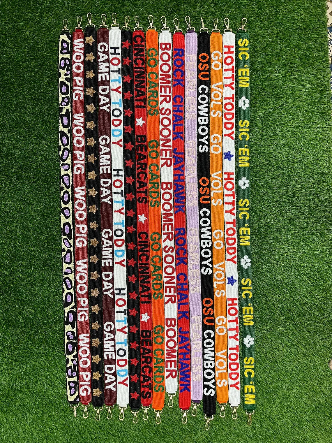 HOTTY TODDY, SIC'EM, GO VOLS and Others Gameday Beaded Strap Collection