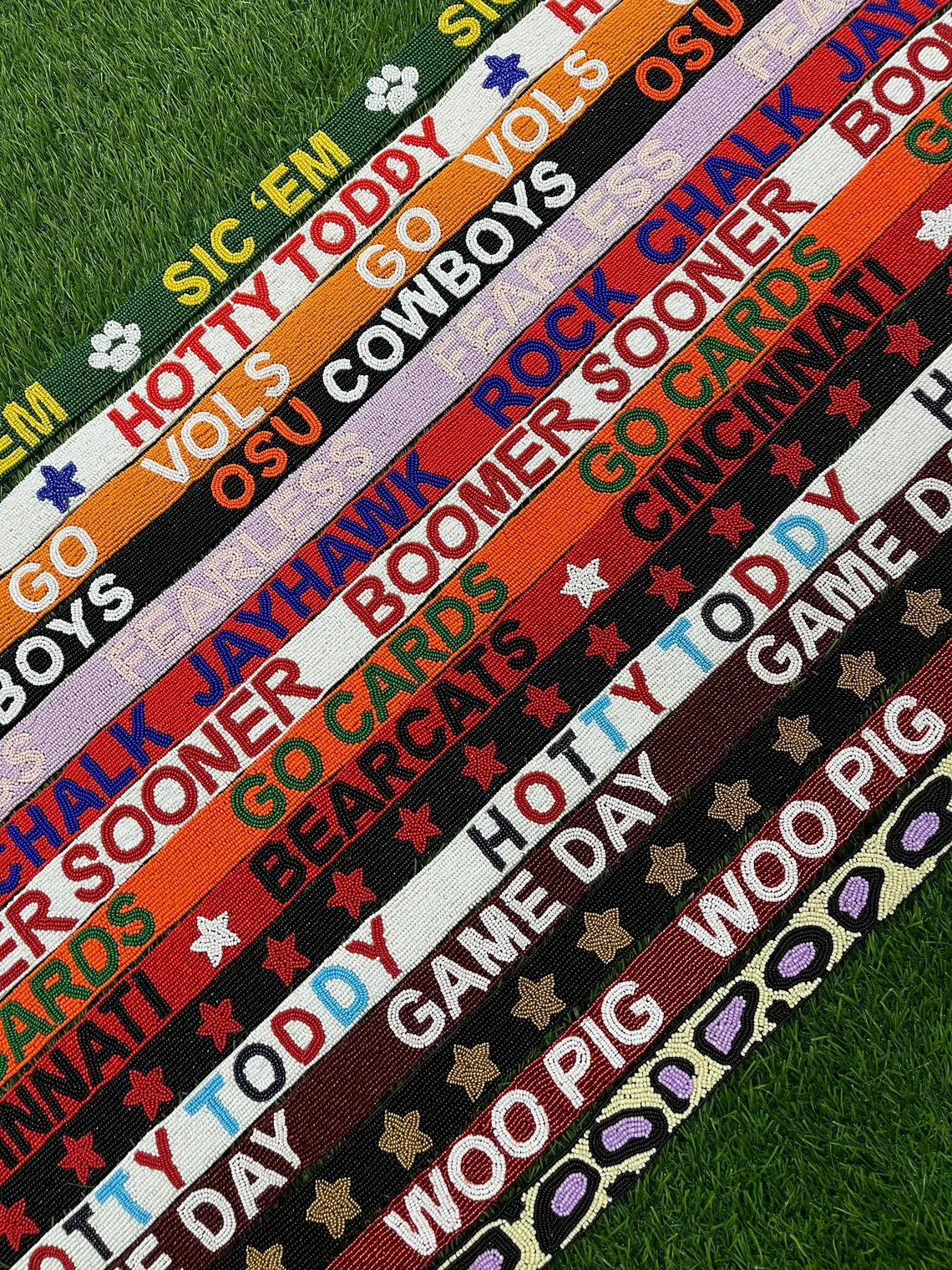 HOTTY TODDY, SIC'EM, GO VOLS and Others Gameday Beaded Strap Collection