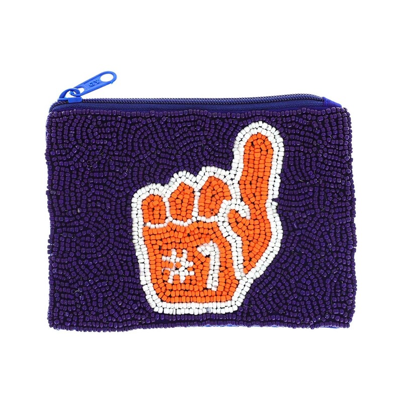 Elevate Your Gameday Glam with Our Beaded Coin Purse!