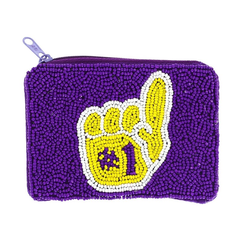 Shimmer and Shine on Gameday with Our Beaded Coin Purse