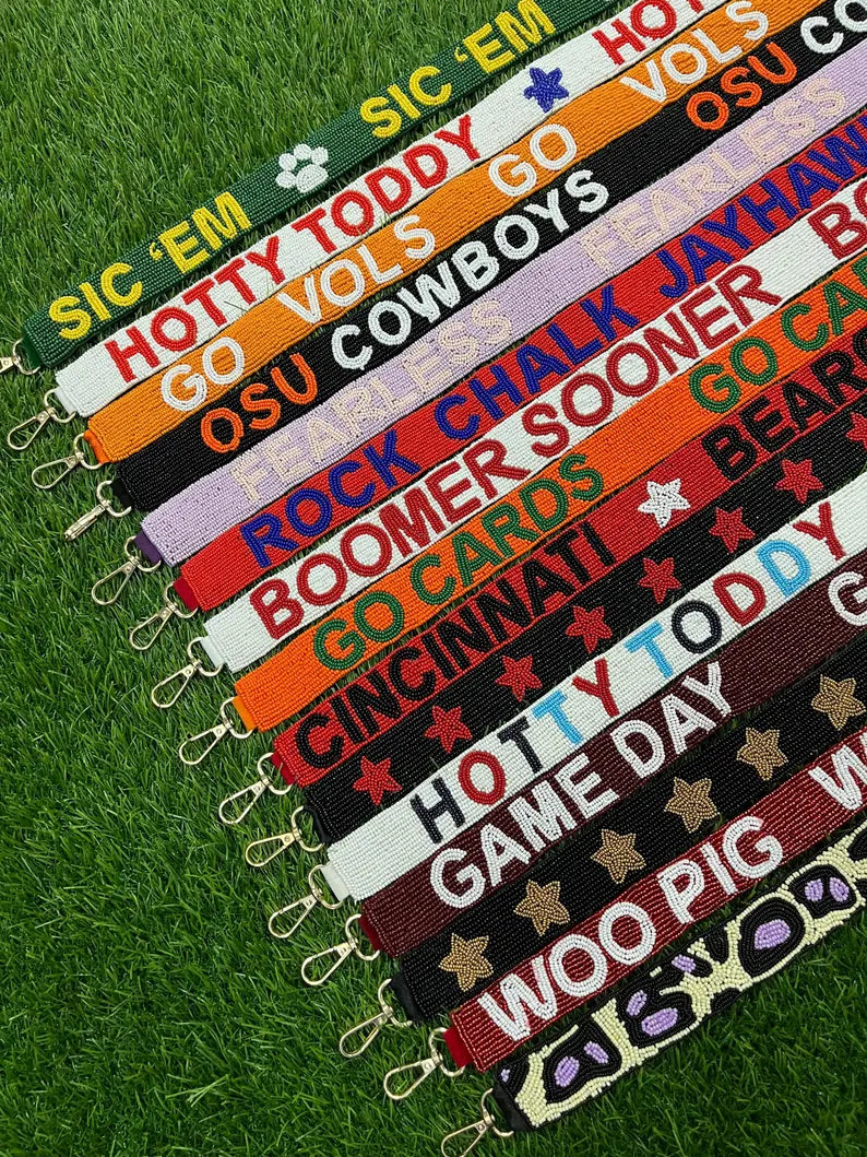 HOTTY TODDY, SIC'EM, GO VOLS and Others Gameday Beaded Strap Collection