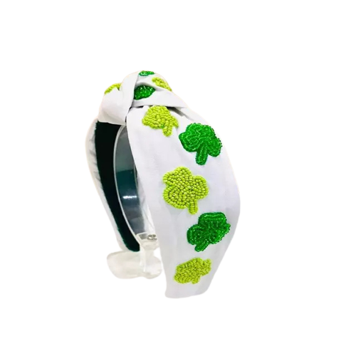 Shamrock Sparkle: St. Patrick's Beaded Headband